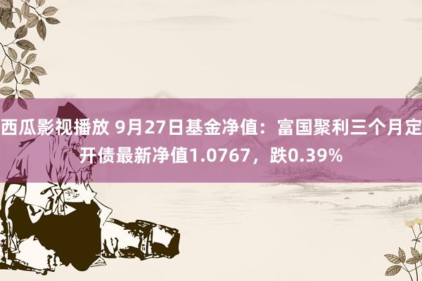 西瓜影视播放 9月27日基金净值：富国聚利三个月定开债最新净值1.0767，跌0.39%