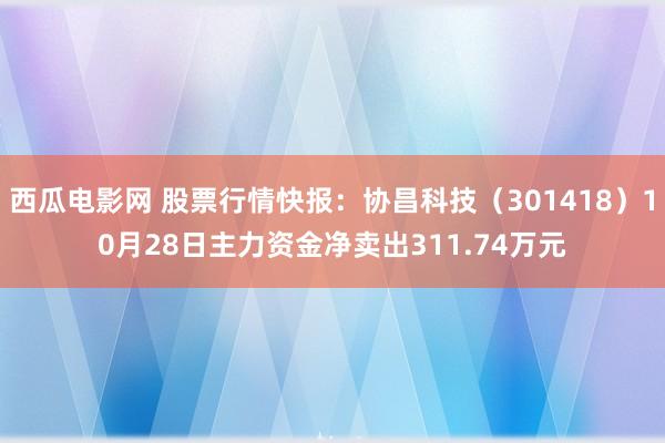 西瓜电影网 股票行情快报：协昌科技（301418）10月28日主力资金净卖出311.74万元