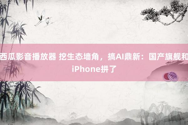 西瓜影音播放器 挖生态墙角，搞AI鼎新：国产旗舰和iPhone拼了