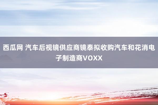 西瓜网 汽车后视镜供应商镜泰拟收购汽车和花消电子制造商VOXX