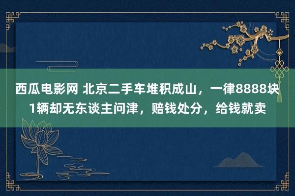 西瓜电影网 北京二手车堆积成山，一律8888块1辆却无东谈主问津，赔钱处分，给钱就卖