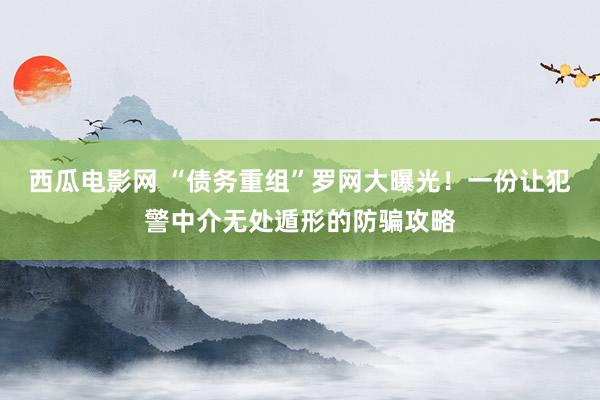 西瓜电影网 “债务重组”罗网大曝光！一份让犯警中介无处遁形的防骗攻略