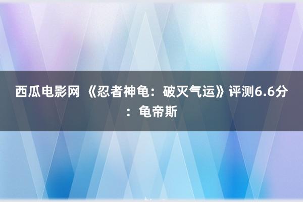 西瓜电影网 《忍者神龟：破灭气运》评测6.6分：龟帝斯