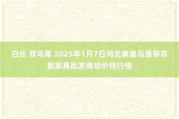 白丝 双马尾 2025年1月7日河北秦皇岛昌黎农副家具批发商场价钱行情