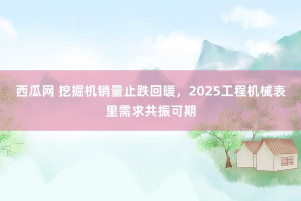 西瓜网 挖掘机销量止跌回暖，2025工程机械表里需求共振可期