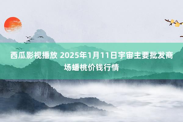 西瓜影视播放 2025年1月11日宇宙主要批发商场蟠桃价钱行情